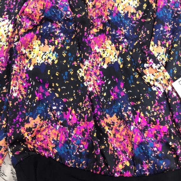 Bar III Confetti Printed Surplice Bodysuit - Picture 4 of 4